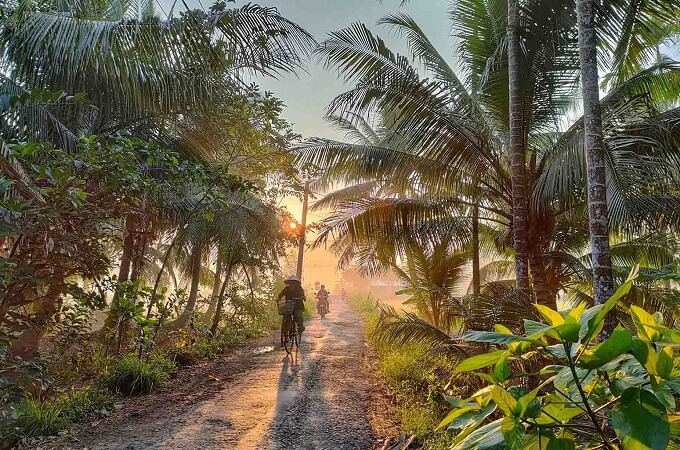 Se balader à vélo est une activité recommandée à Ben Tre