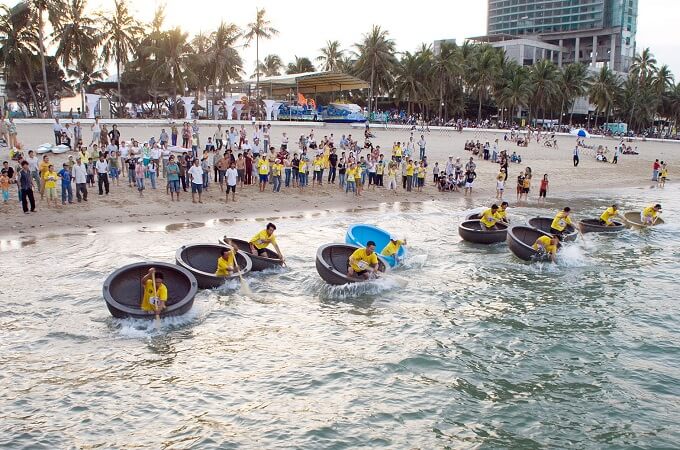 Le bateau panier est une activité assez familière dans les villages de pêcheurs, Nha Trang
