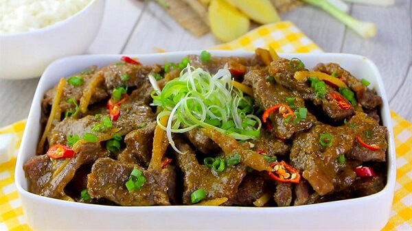 Boeuf braisé au gingembre