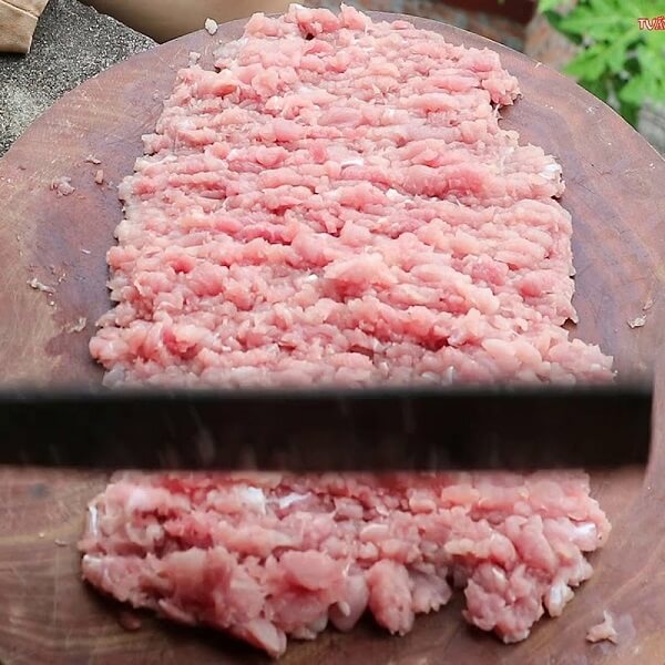 Hacher le porc