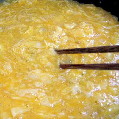 Porridge avec oeuf