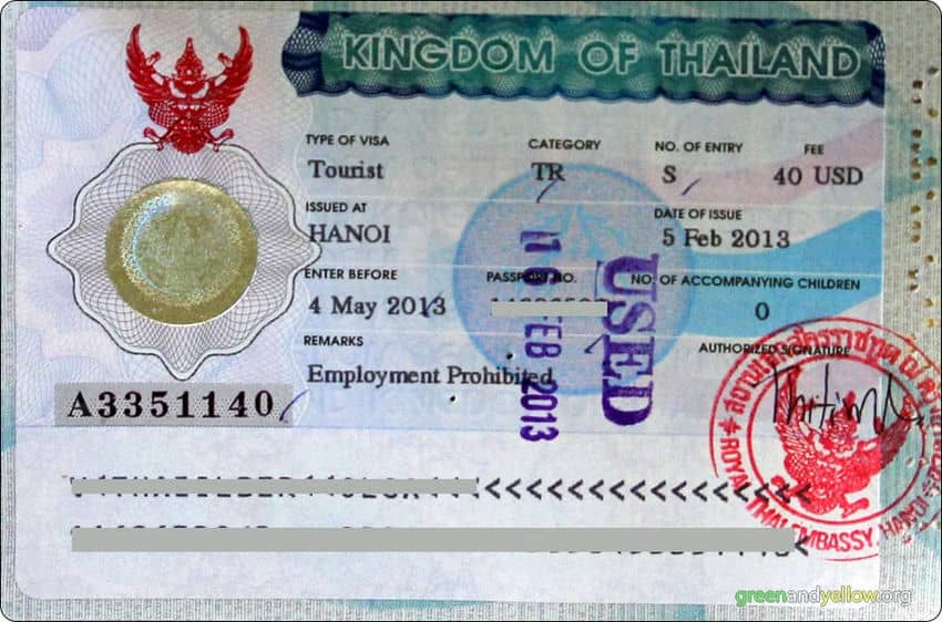 vísa Thailande